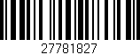 Código de barras (EAN, GTIN, SKU, ISBN): '27781827'