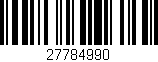 Código de barras (EAN, GTIN, SKU, ISBN): '27784990'