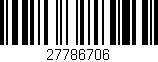Código de barras (EAN, GTIN, SKU, ISBN): '27786706'