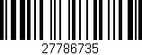 Código de barras (EAN, GTIN, SKU, ISBN): '27786735'