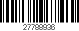Código de barras (EAN, GTIN, SKU, ISBN): '27788936'