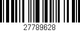 Código de barras (EAN, GTIN, SKU, ISBN): '27789628'