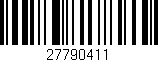Código de barras (EAN, GTIN, SKU, ISBN): '27790411'