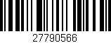 Código de barras (EAN, GTIN, SKU, ISBN): '27790566'
