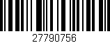 Código de barras (EAN, GTIN, SKU, ISBN): '27790756'