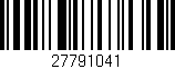 Código de barras (EAN, GTIN, SKU, ISBN): '27791041'