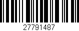 Código de barras (EAN, GTIN, SKU, ISBN): '27791487'