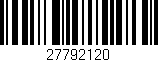 Código de barras (EAN, GTIN, SKU, ISBN): '27792120'