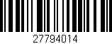 Código de barras (EAN, GTIN, SKU, ISBN): '27794014'