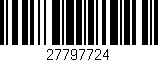 Código de barras (EAN, GTIN, SKU, ISBN): '27797724'