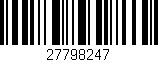 Código de barras (EAN, GTIN, SKU, ISBN): '27798247'