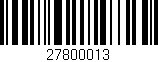 Código de barras (EAN, GTIN, SKU, ISBN): '27800013'