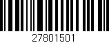 Código de barras (EAN, GTIN, SKU, ISBN): '27801501'