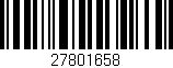 Código de barras (EAN, GTIN, SKU, ISBN): '27801658'