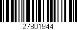 Código de barras (EAN, GTIN, SKU, ISBN): '27801944'