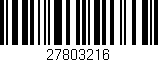 Código de barras (EAN, GTIN, SKU, ISBN): '27803216'