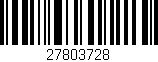 Código de barras (EAN, GTIN, SKU, ISBN): '27803728'