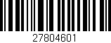 Código de barras (EAN, GTIN, SKU, ISBN): '27804601'