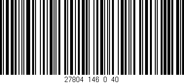 Código de barras (EAN, GTIN, SKU, ISBN): '27804_146_0_40'