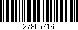 Código de barras (EAN, GTIN, SKU, ISBN): '27805716'