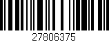 Código de barras (EAN, GTIN, SKU, ISBN): '27806375'