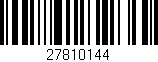 Código de barras (EAN, GTIN, SKU, ISBN): '27810144'