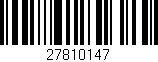 Código de barras (EAN, GTIN, SKU, ISBN): '27810147'