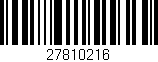 Código de barras (EAN, GTIN, SKU, ISBN): '27810216'