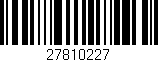Código de barras (EAN, GTIN, SKU, ISBN): '27810227'