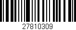 Código de barras (EAN, GTIN, SKU, ISBN): '27810309'