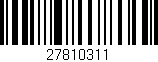 Código de barras (EAN, GTIN, SKU, ISBN): '27810311'