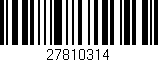 Código de barras (EAN, GTIN, SKU, ISBN): '27810314'