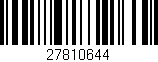 Código de barras (EAN, GTIN, SKU, ISBN): '27810644'