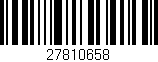 Código de barras (EAN, GTIN, SKU, ISBN): '27810658'