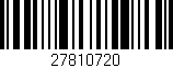 Código de barras (EAN, GTIN, SKU, ISBN): '27810720'