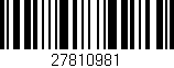 Código de barras (EAN, GTIN, SKU, ISBN): '27810981'