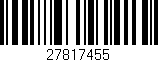 Código de barras (EAN, GTIN, SKU, ISBN): '27817455'