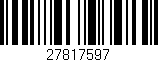 Código de barras (EAN, GTIN, SKU, ISBN): '27817597'