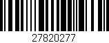 Código de barras (EAN, GTIN, SKU, ISBN): '27820277'