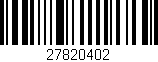 Código de barras (EAN, GTIN, SKU, ISBN): '27820402'