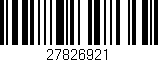 Código de barras (EAN, GTIN, SKU, ISBN): '27826921'
