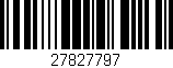 Código de barras (EAN, GTIN, SKU, ISBN): '27827797'
