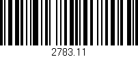 Código de barras (EAN, GTIN, SKU, ISBN): '2783.11'