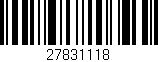 Código de barras (EAN, GTIN, SKU, ISBN): '27831118'