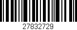 Código de barras (EAN, GTIN, SKU, ISBN): '27832729'