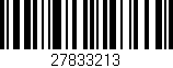 Código de barras (EAN, GTIN, SKU, ISBN): '27833213'