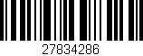 Código de barras (EAN, GTIN, SKU, ISBN): '27834286'