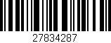 Código de barras (EAN, GTIN, SKU, ISBN): '27834287'