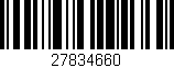 Código de barras (EAN, GTIN, SKU, ISBN): '27834660'