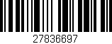 Código de barras (EAN, GTIN, SKU, ISBN): '27836697'